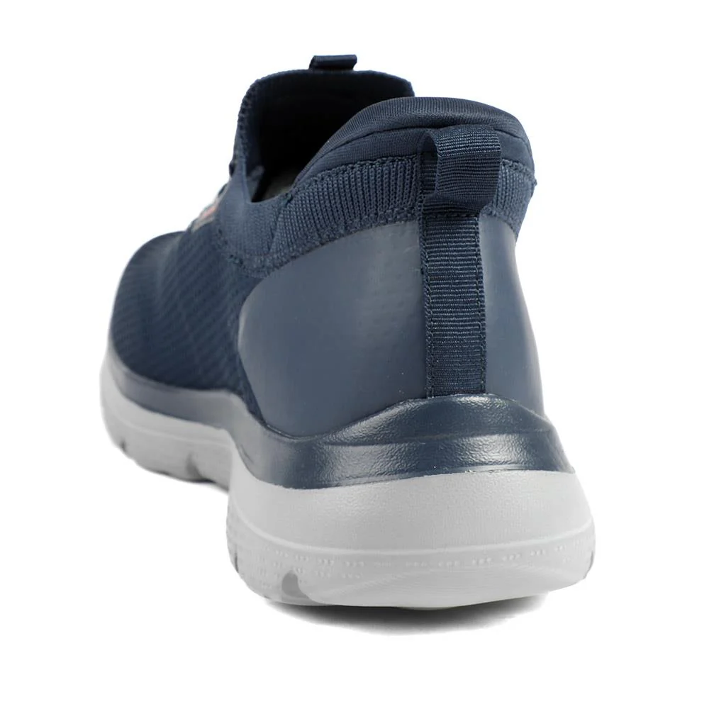 Easy Step In Wide Fit Memory Foam Lace Up Trainers - BOJIE43000 / 328 888 - Navy - Image 4