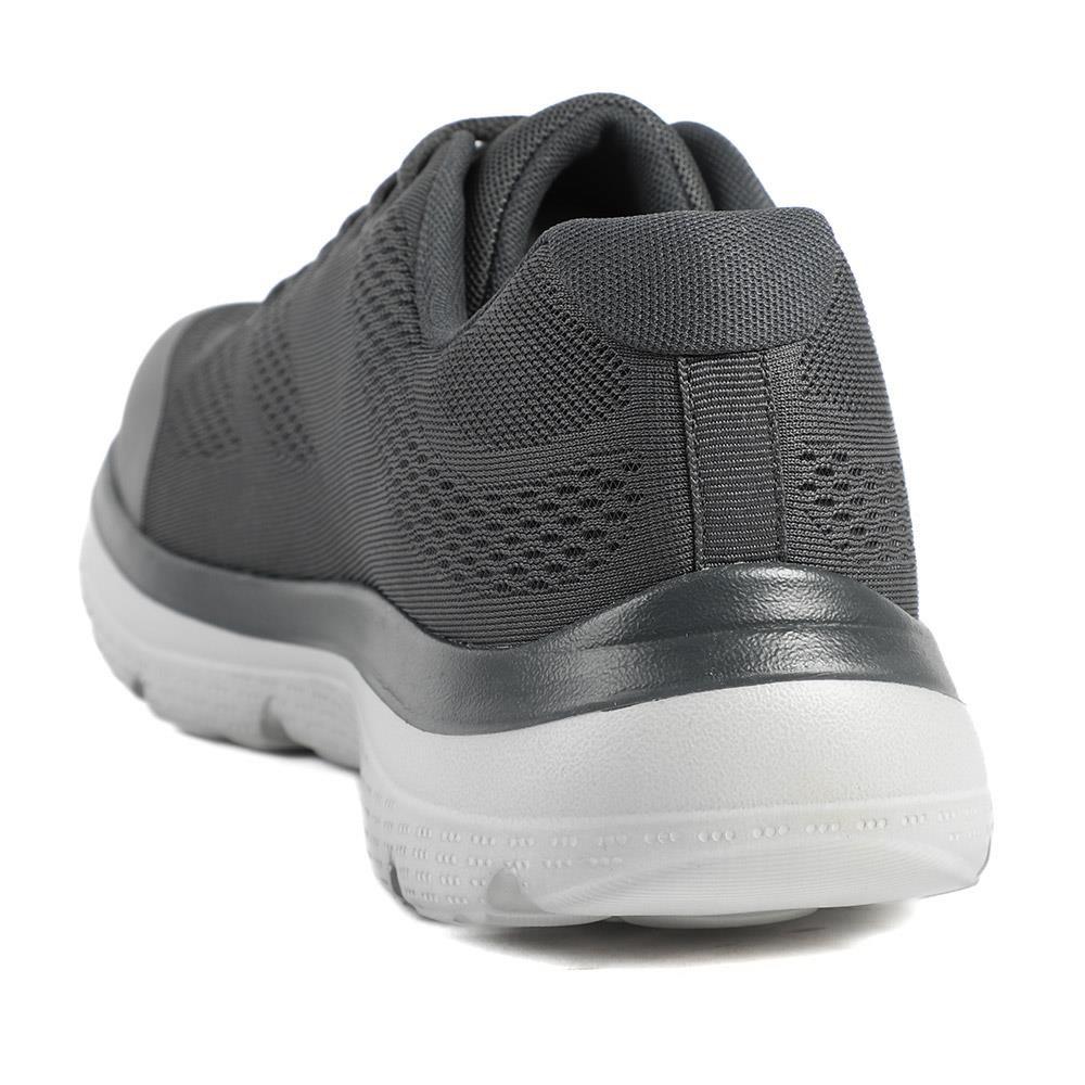 Wide Fit Memory Foam Lace Up Trainers - BOJIE43001 / 328 889 - Charcoal - Image 4