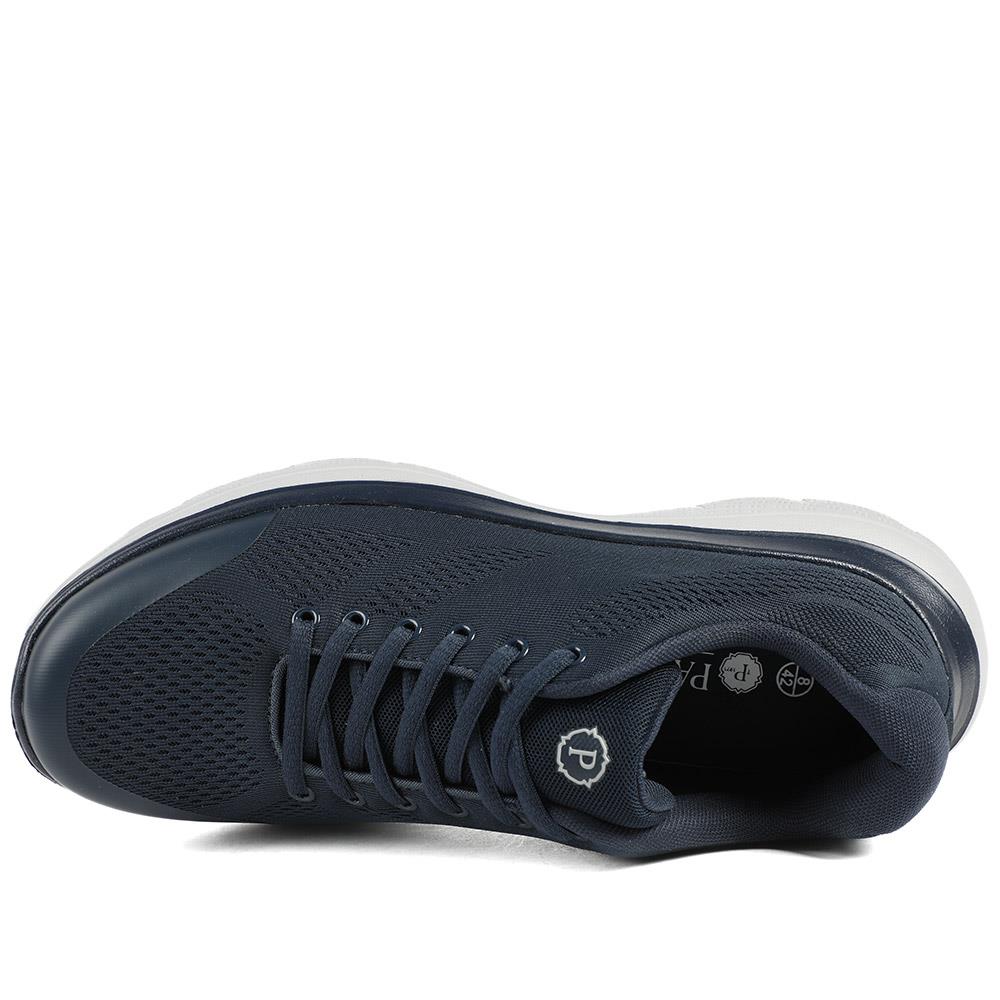 Wide Fit Memory Foam Lace Up Trainers - BOJIE43001 / 328 889 - Navy - Image 5