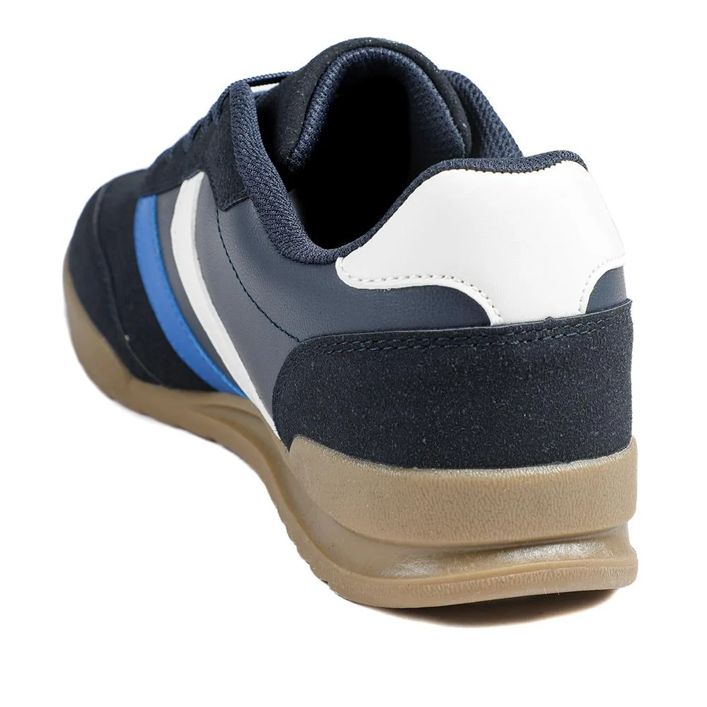 Wide Fit Memory Foam Lace Up Trainers - SUNCH43000 / 328 962 - Navy - Image 3
