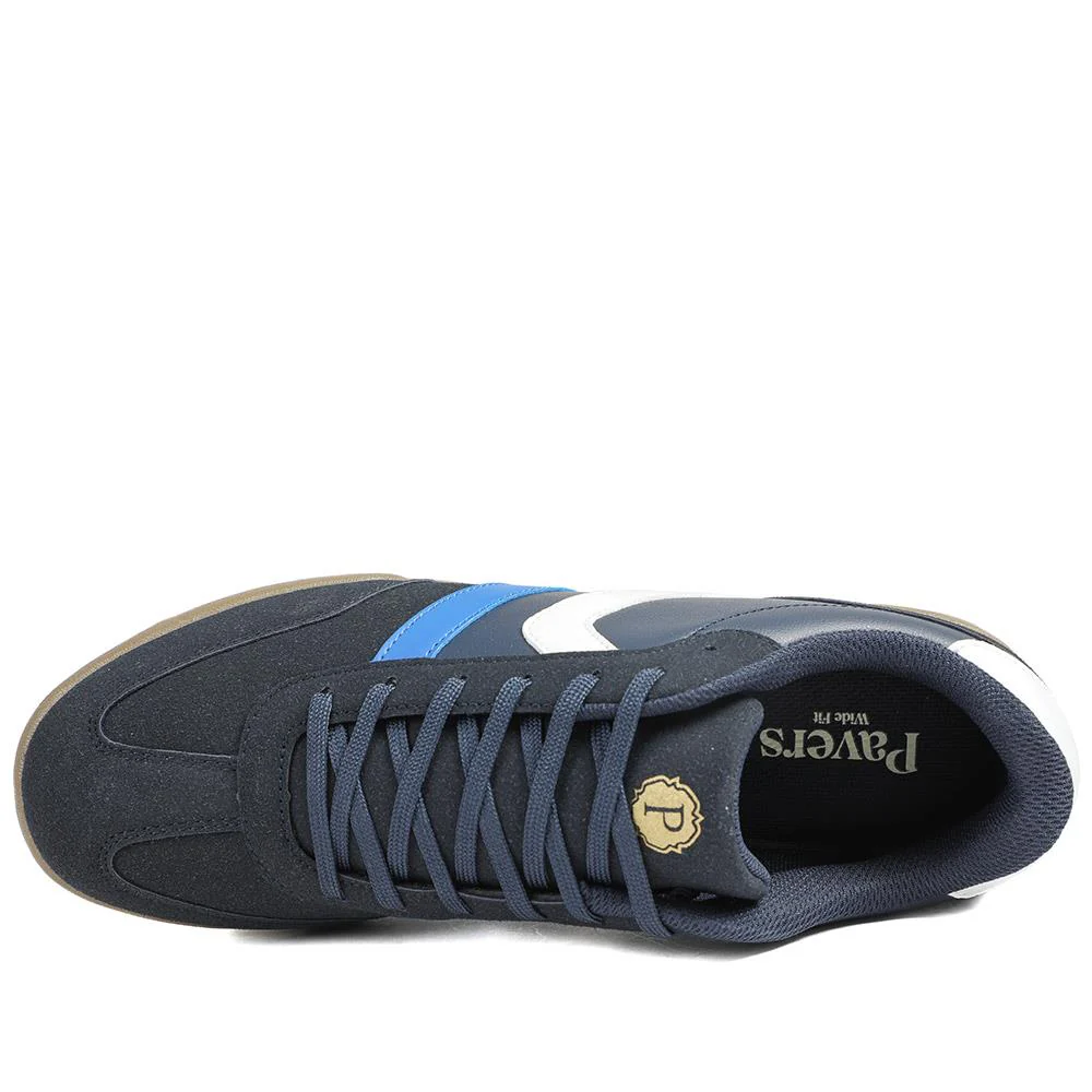 Wide Fit Memory Foam Lace Up Trainers - SUNCH43000 / 328 962 - Navy - Image 4