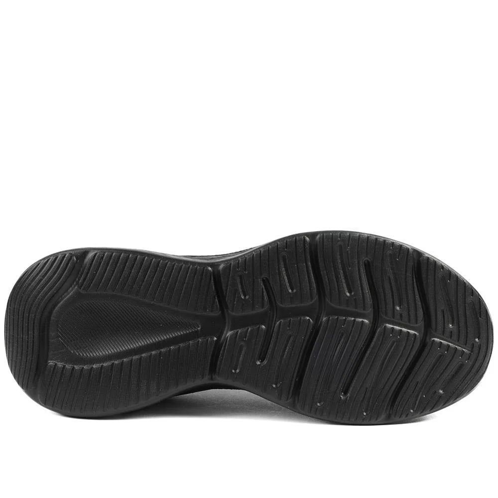 Wide Fit Memory Foam Easy Step In Trainers - BRK43041 / 329 070 - Black - Image 6