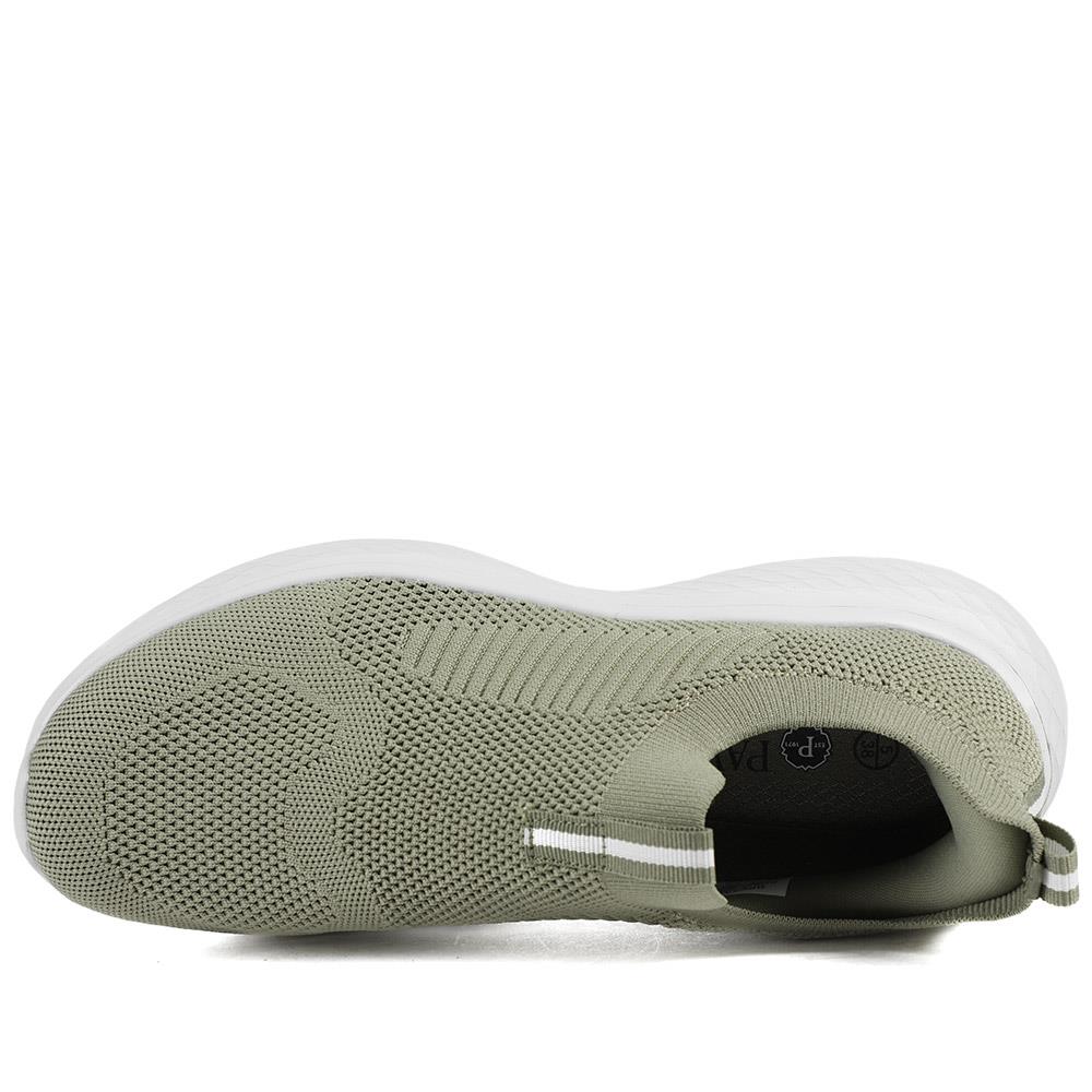 Wide Fit Memory Foam Easy Step In Trainers - BRK43041 / 329 070 - Khaki - Image 5