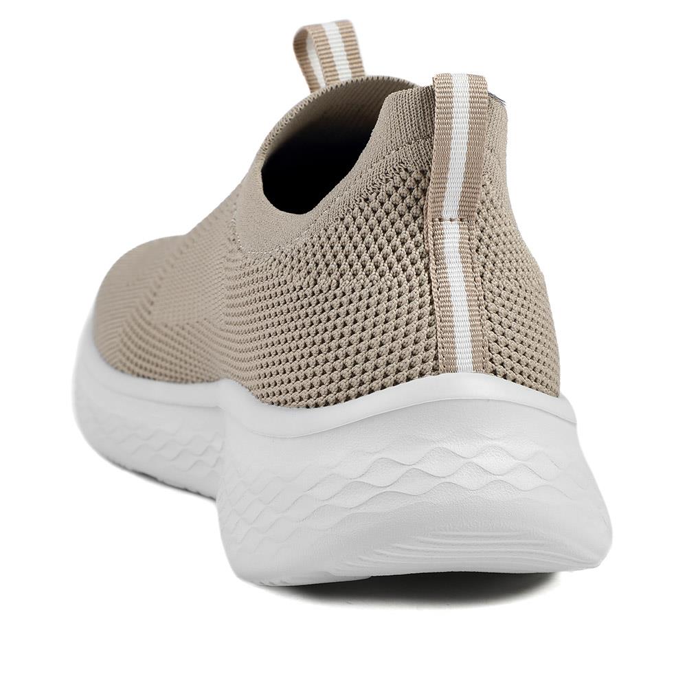 Wide Fit Memory Foam Easy Step In Trainers - BRK43041 / 329 070 - Taupe - Image 4