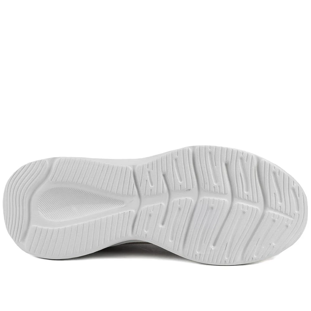 Wide Fit Memory Foam Easy Step In Trainers - BRK43041 / 329 070 - Taupe - Image 6