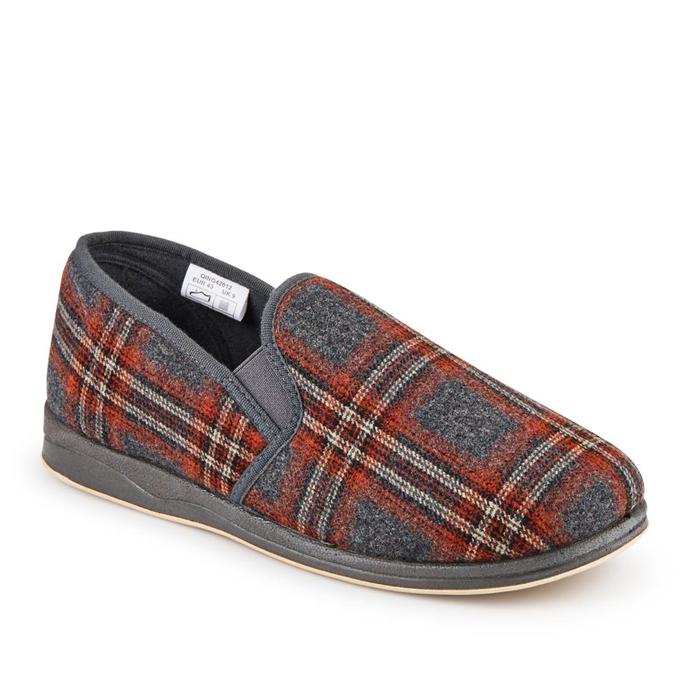 Wide Fit Memory Foam Slippers - QING42012 / 327 973 - Image 2