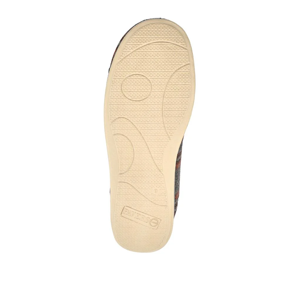 Wide Fit Memory Foam Slippers - QING42012 / 327 973 - Grey-Red - Image 5
