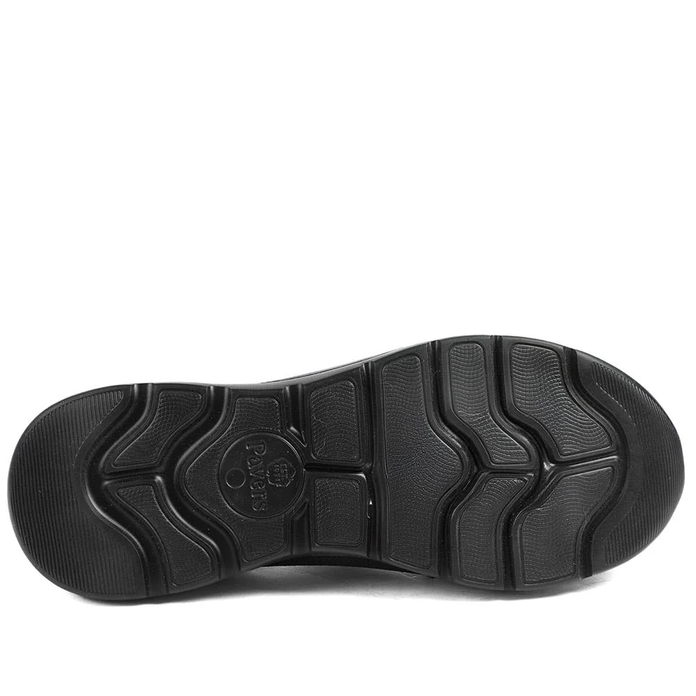 Wide Fit Memory Foam Sporty Pumps - BRK43008 / 328 977 - Black - Image 5