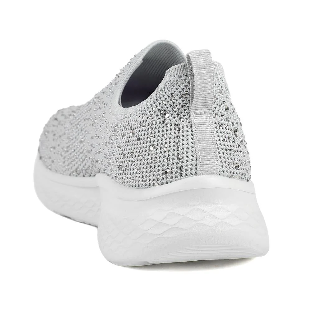 Wide Fit Memory Foam Easy Step In Trainers - BRK43042 / 329 071 - Grey - Image 4