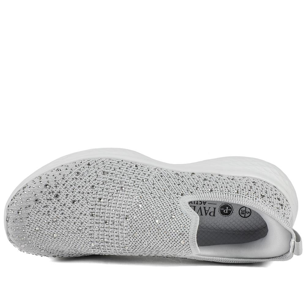 Wide Fit Memory Foam Easy Step In Trainers - BRK43042 / 329 071 - Grey - Image 5