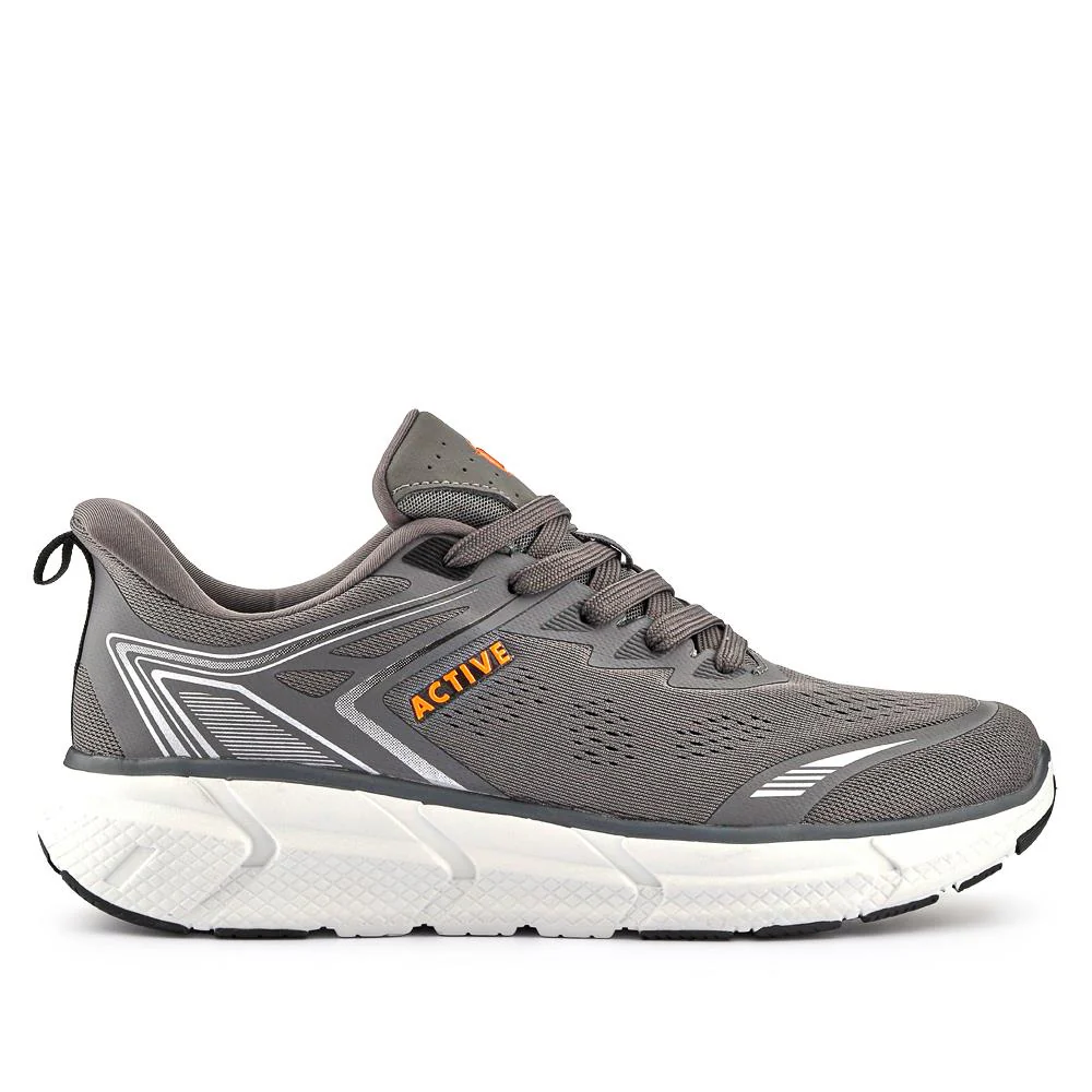 Easy Step In Wide Fit Memory Foam Trainers - BOJIE41008 / 326 944 - Grey - Image 3