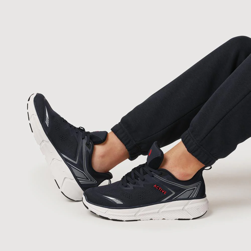 Easy Step In Wide Fit Memory Foam Trainers - BOJIE41008 / 326 944 - Navy - Image 6