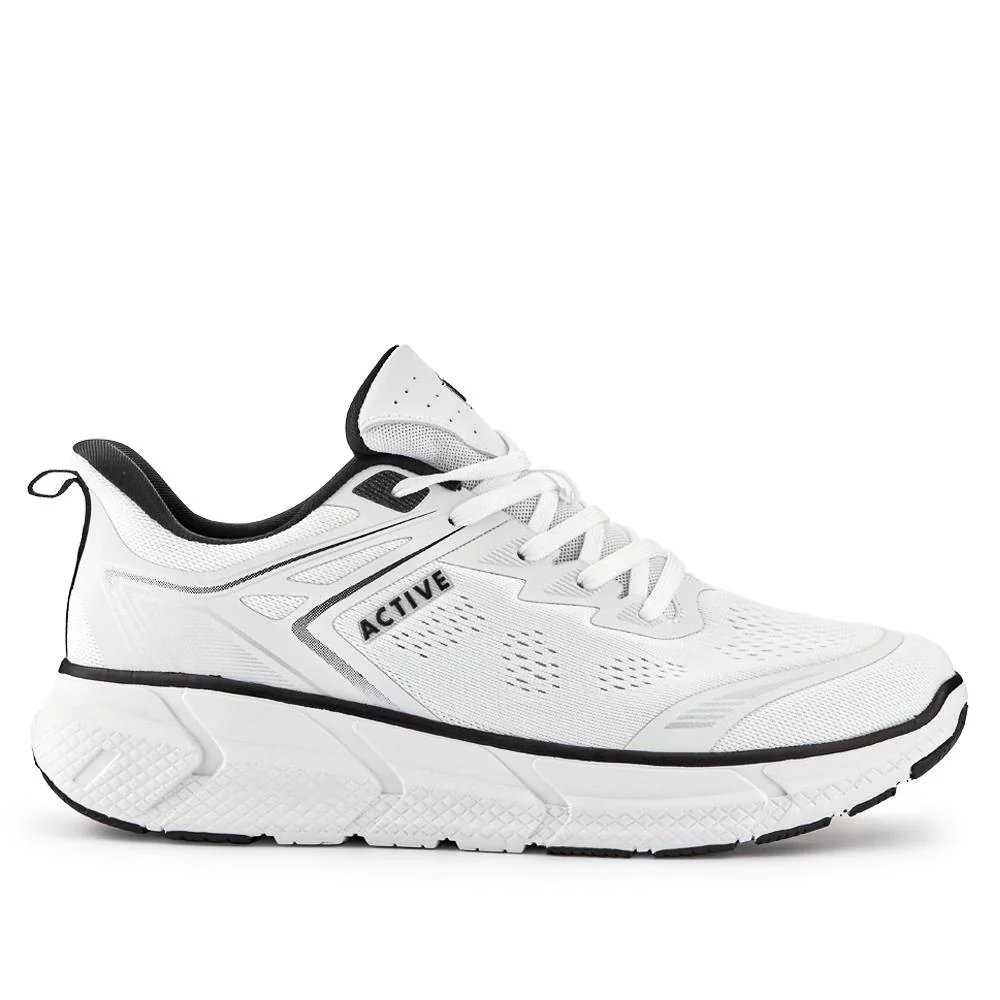 Easy Step In Wide Fit Memory Foam Trainers - BOJIE41008 / 326 944 - White - Image 3