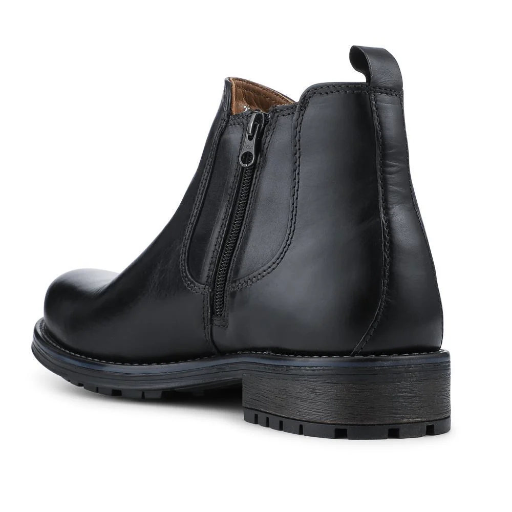 Wide Fit Premium Leather Chelsea Boots - FBFOO42007 / 327 999 - Black - Image 3