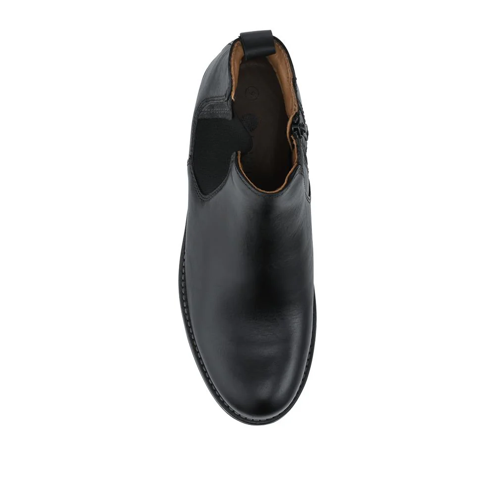 Wide Fit Premium Leather Chelsea Boots - FBFOO42007 / 327 999 - Black - Image 4