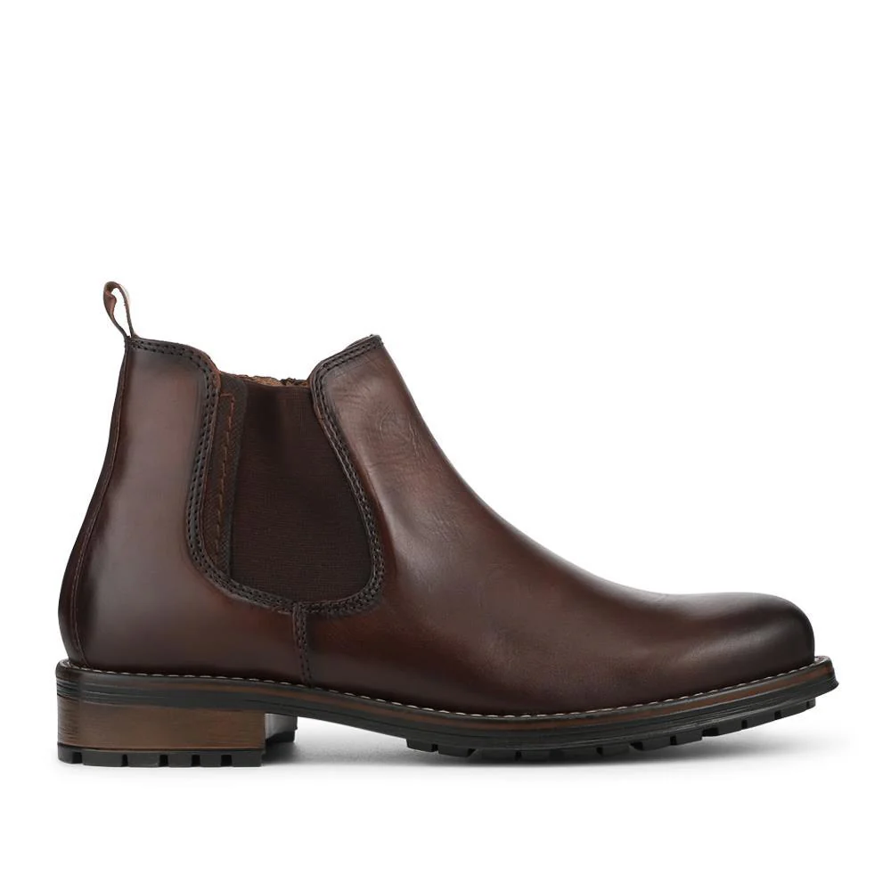 Wide Fit Premium Leather Chelsea Boots - FBFOO42007 / 327 999 - Brown - Image 2