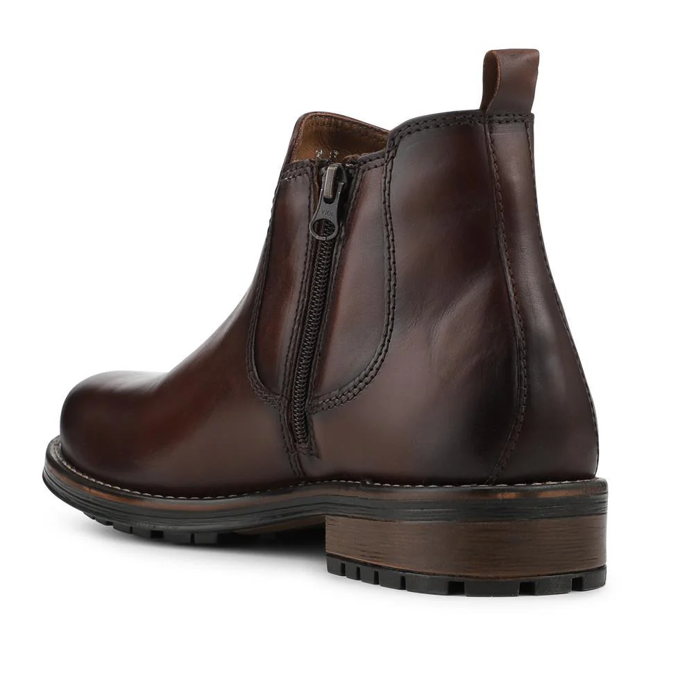 Wide Fit Premium Leather Chelsea Boots - FBFOO42007 / 327 999 - Brown - Image 3