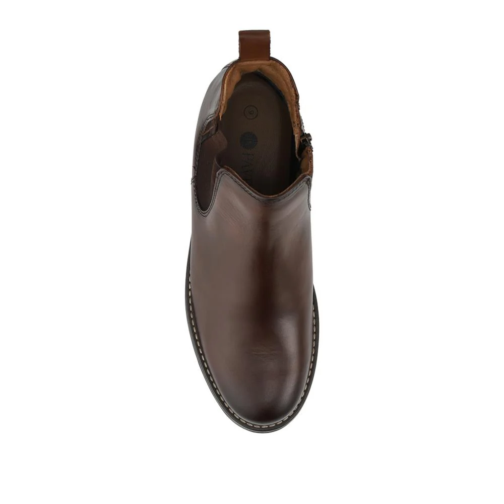 Wide Fit Premium Leather Chelsea Boots - FBFOO42007 / 327 999 - Brown - Image 5