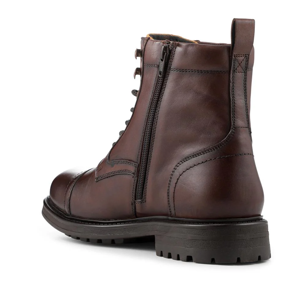 Wide Fit Premium Leather Lace Up Boots - JFOOT42021 / 328 060 - Brown - Image 3