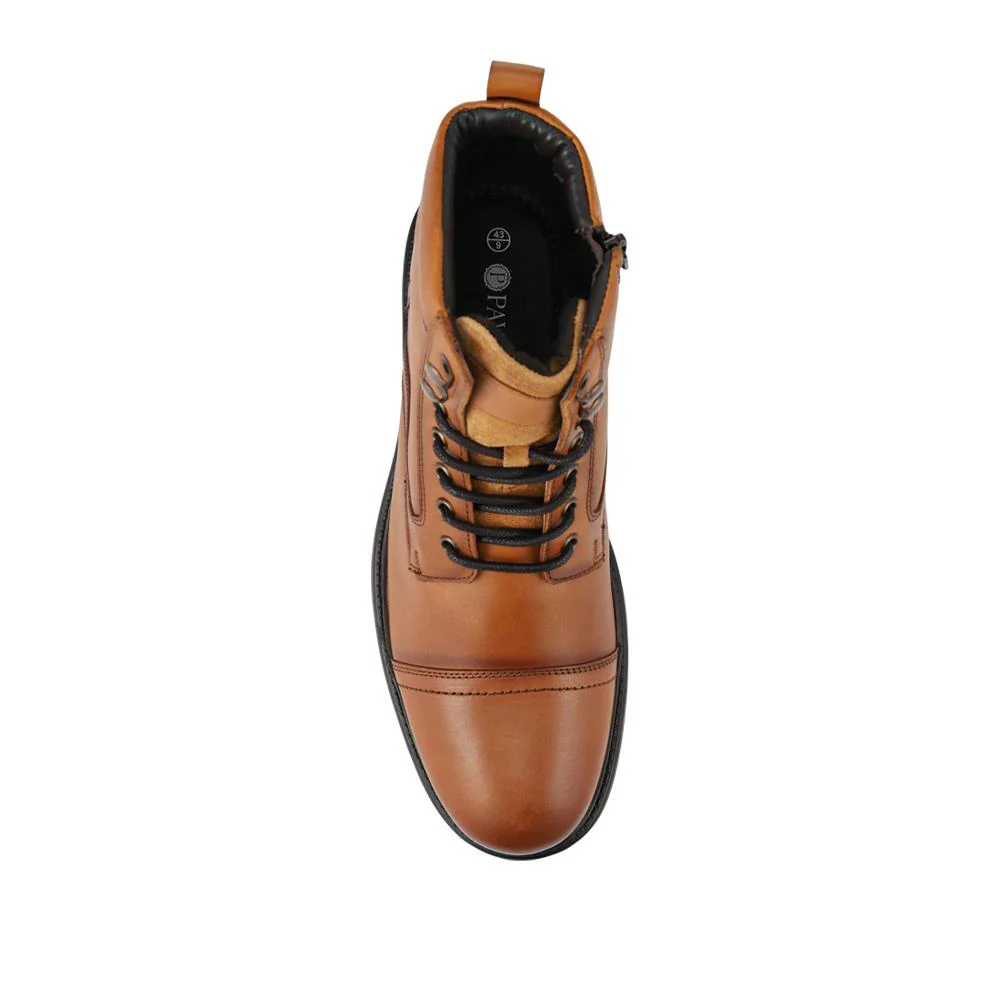 Wide Fit Premium Leather Lace Up Boots - JFOOT42021 / 328 060 - Tan - Image 4