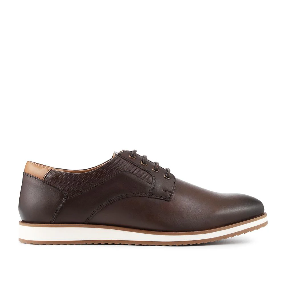 Wide Fit Premium Leather Lace Up Shoes - PRFEM42004 / 328 118 - Brown - Image 2