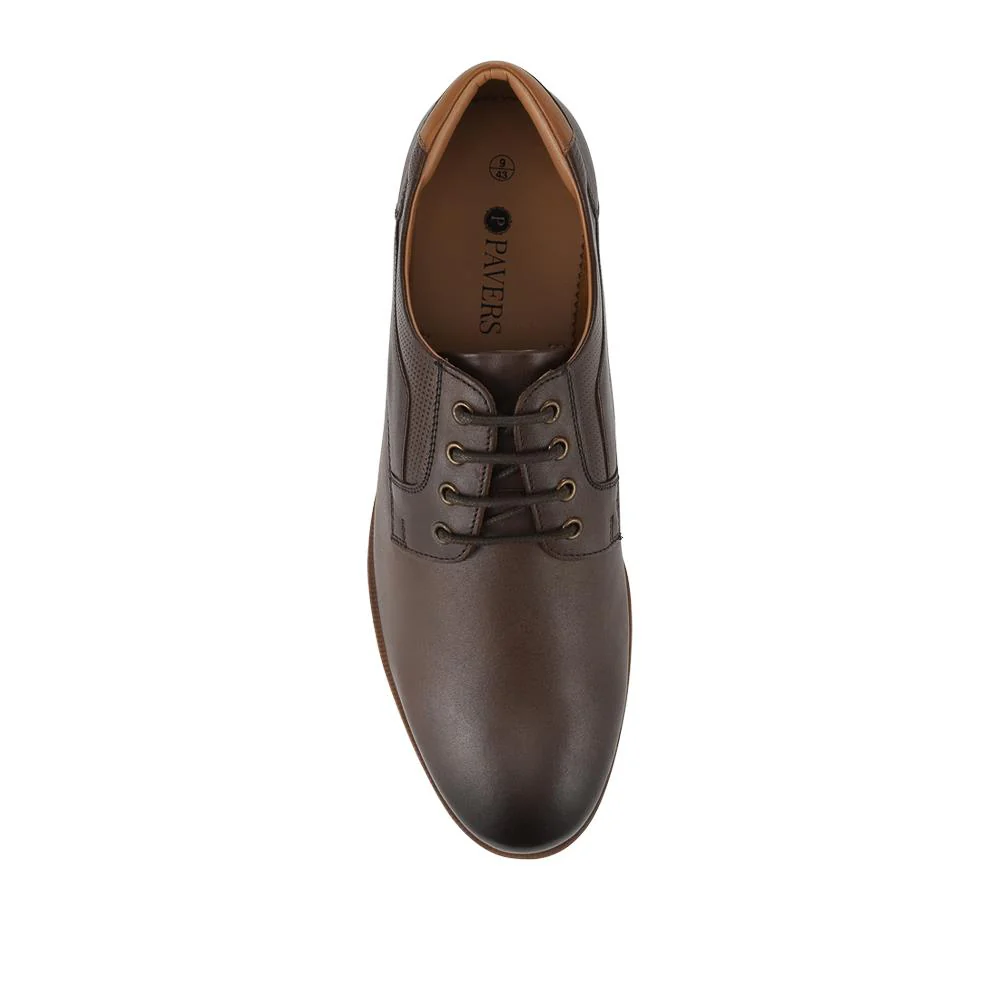 Wide Fit Premium Leather Lace Up Shoes - PRFEM42004 / 328 118 - Brown - Image 4