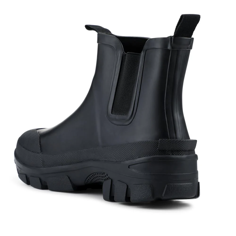 Wide Fit Rubber Ankle Boots - RAI42002 / 328 518 - Black - Image 3