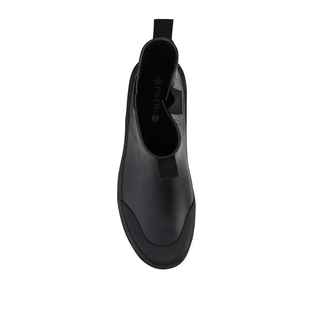 Wide Fit Rubber Ankle Boots - RAI42002 / 328 518 - Black - Image 4