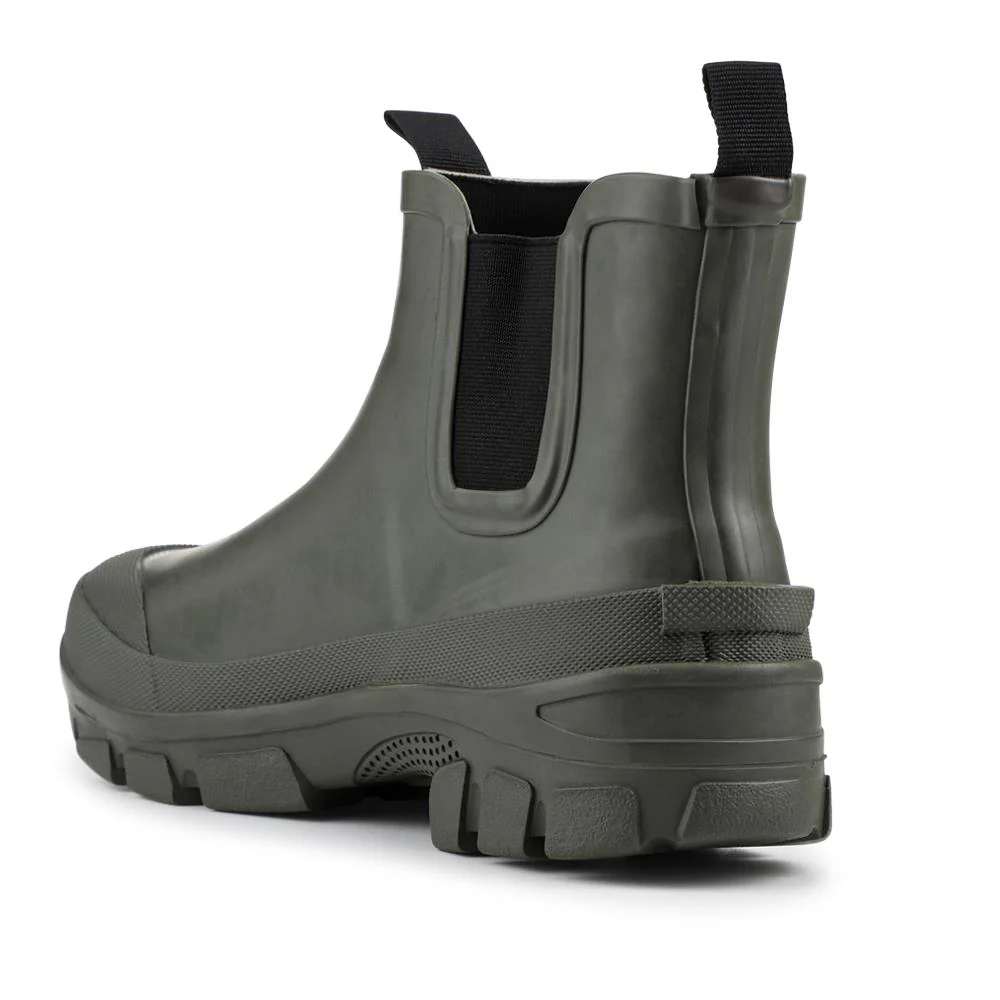 Wide Fit Rubber Ankle Boots - RAI42002 / 328 518 - Olive - Image 3