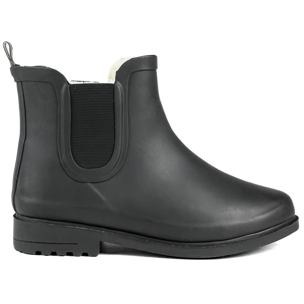 Wide Fit Rubber Ankle Wellies - HANGL42000 / 328 511 - Black - Image 2