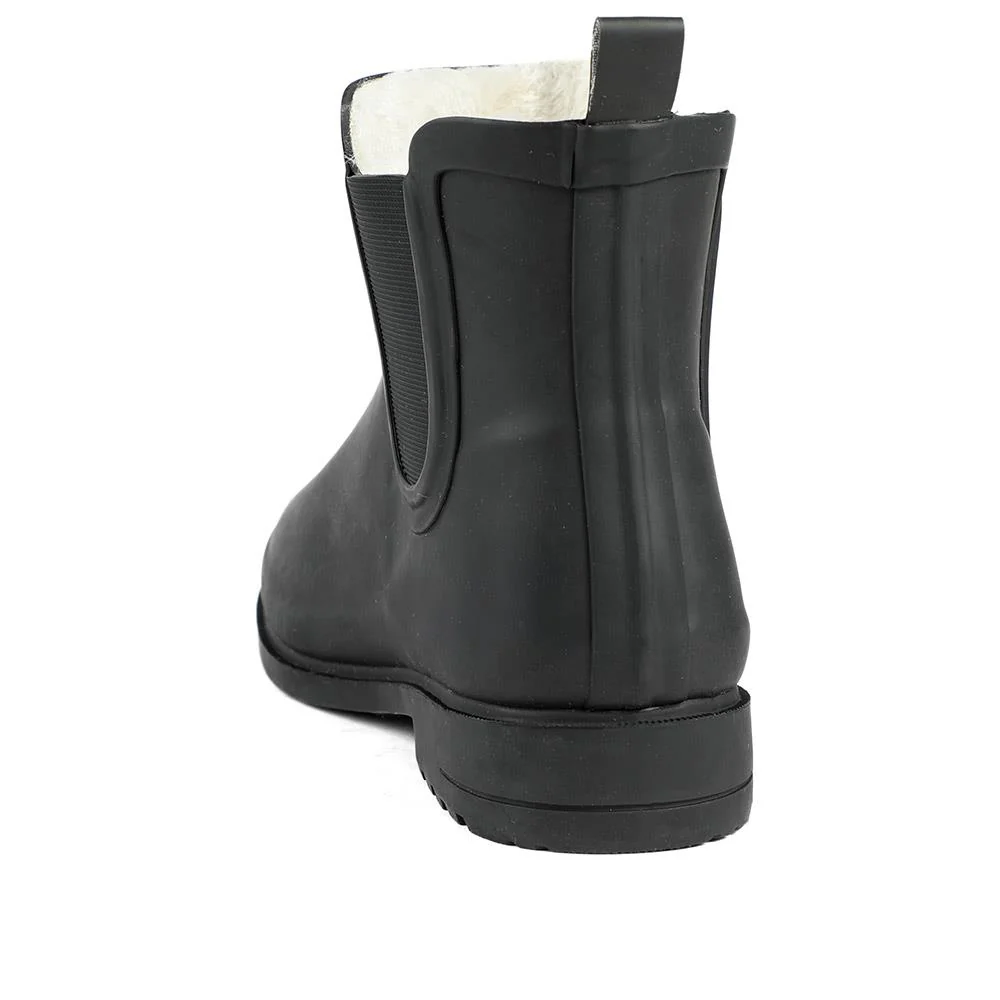 Wide Fit Rubber Ankle Wellies - HANGL42000 / 328 511 - Black - Image 3
