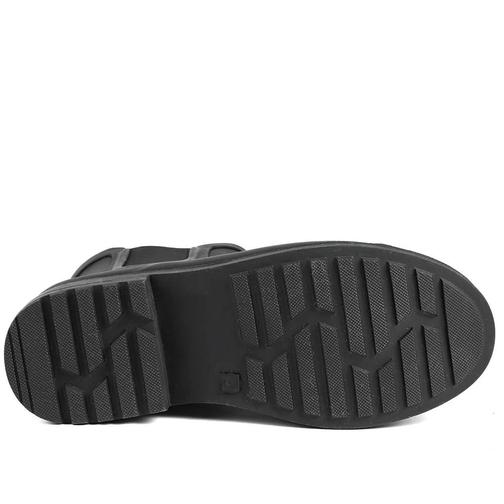 Wide Fit Rubber Ankle Wellies - HANGL42000 / 328 511 - Black - Image 5