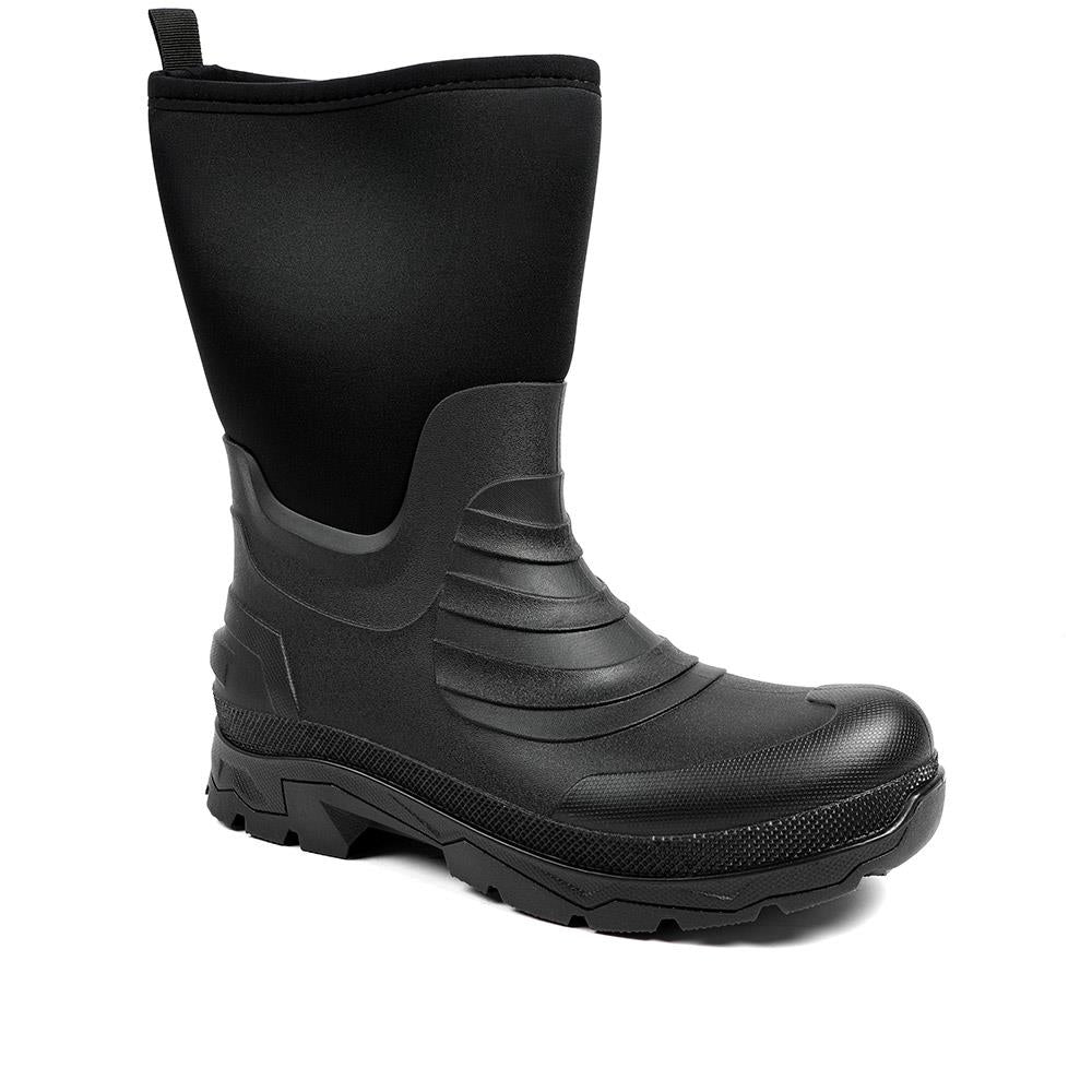 Wide Fit Rugged Water Resistant Wellies - FEI42006 / 328 528