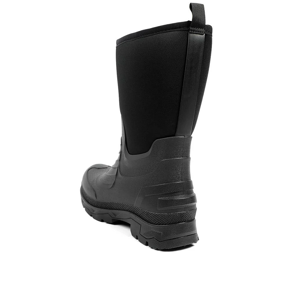 Wide Fit Rugged Water Resistant Wellies - FEI42006 / 328 528 - Black - Image 3