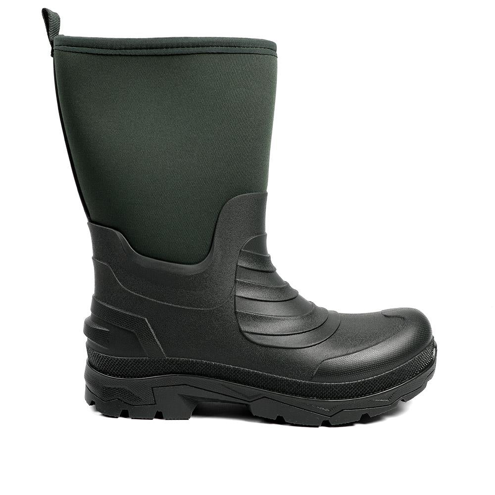 Wide Fit Rugged Water Resistant Wellies - FEI42006 / 328 528 - Green - Image 2