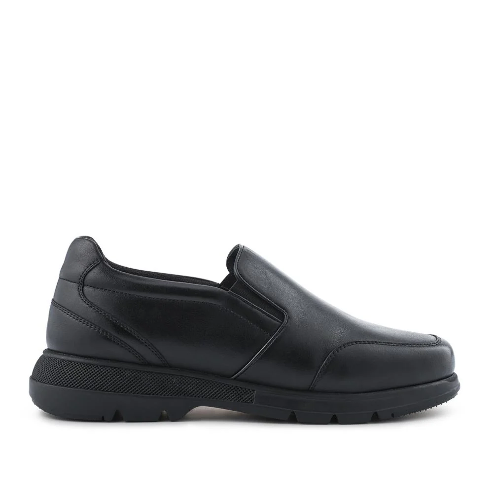 Wide-Fit Sheepskin Leather Slip-Ons - PRFEM42005 / 328 092 - Black - Image 2