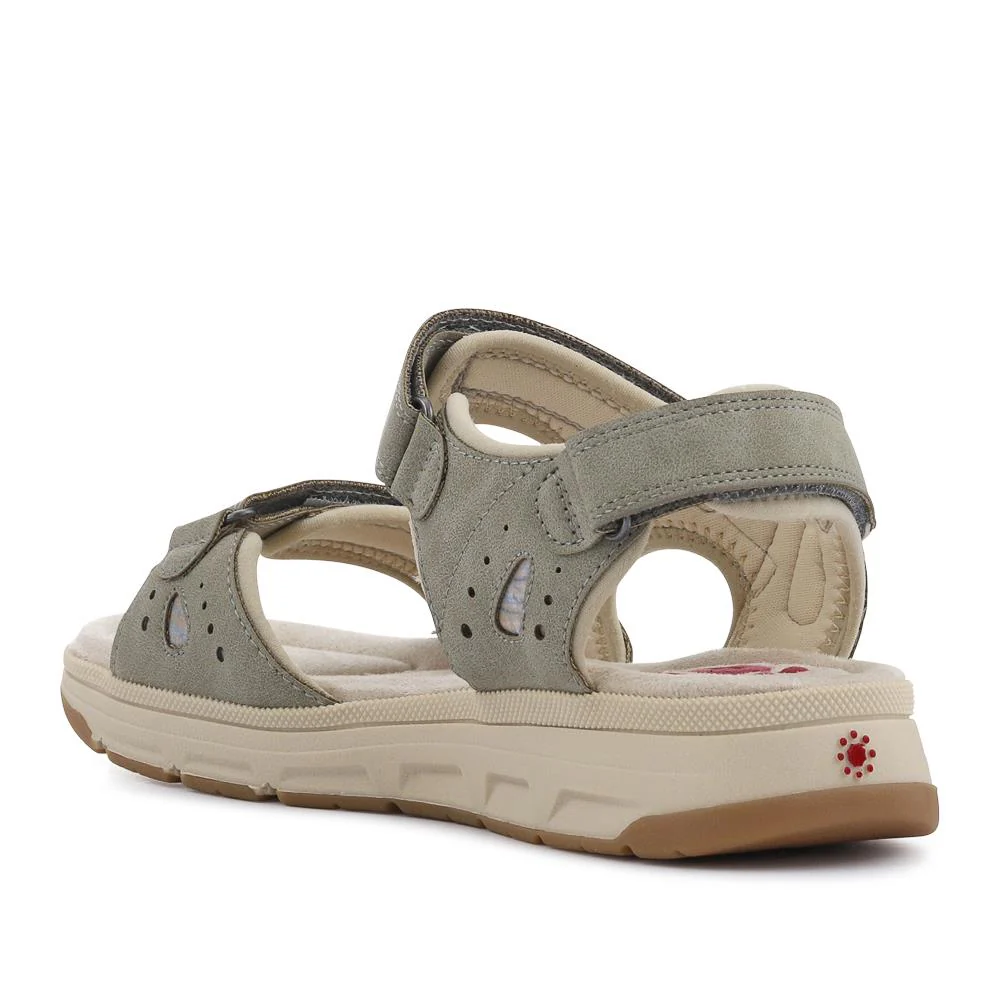 Wide-Fit Shock-Absorbing Sandals - RELIF41009 / 327 187 - Khaki - Image 4