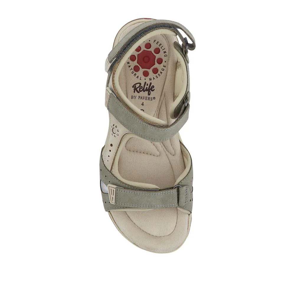 Wide-Fit Shock-Absorbing Sandals - RELIF41009 / 327 187 - Khaki - Image 5