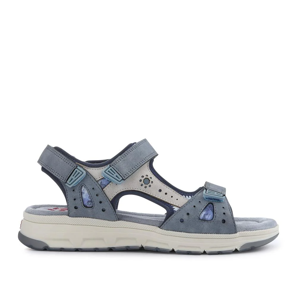 Wide-Fit Shock-Absorbing Sandals - RELIF41009 / 327 187 - Light Blue - Image 3