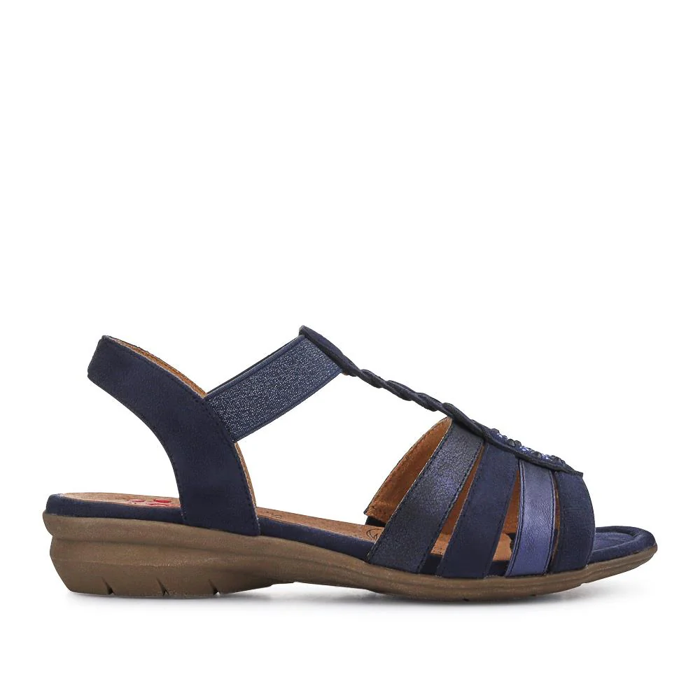 Wide-Fit Shock-Absorbing Sandals - RELIF41058 / 327 185 - Navy - Image 2