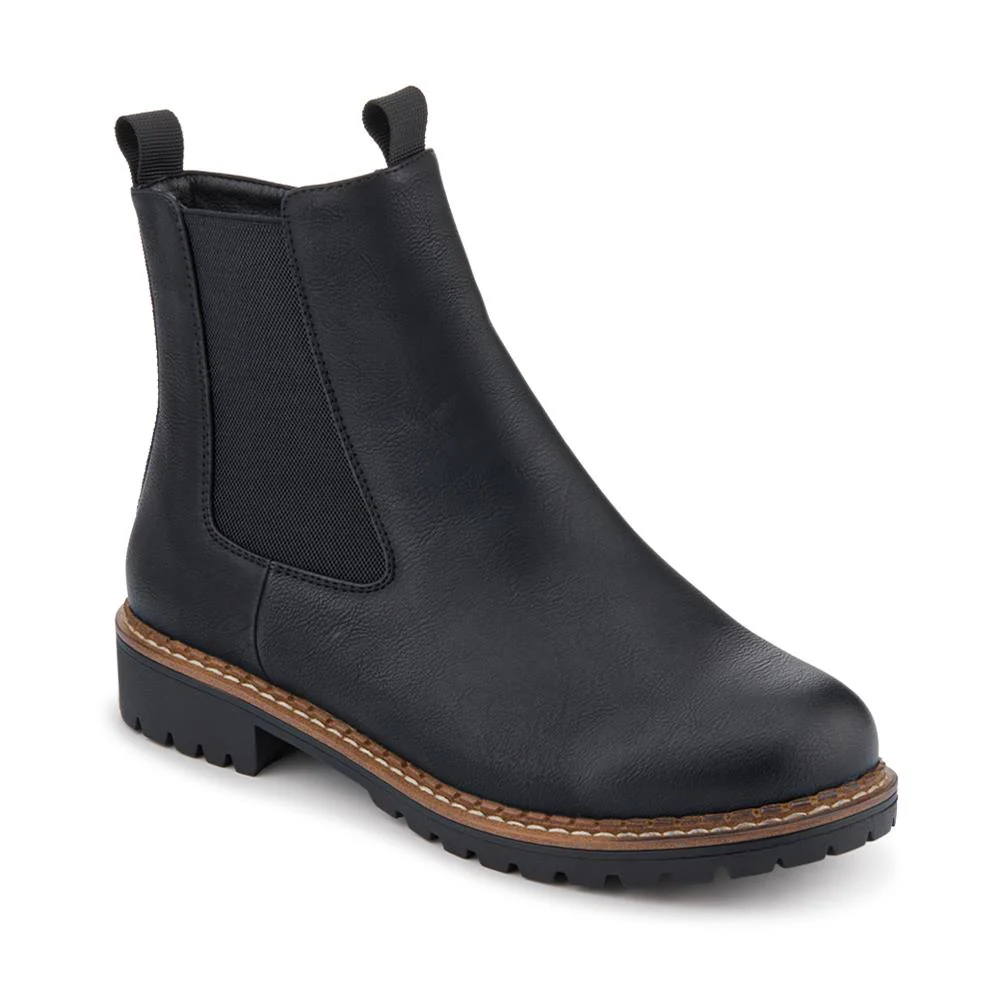 Wide Fit Slip On Boots With Side Zip - WK42004 / 328 123 - Black