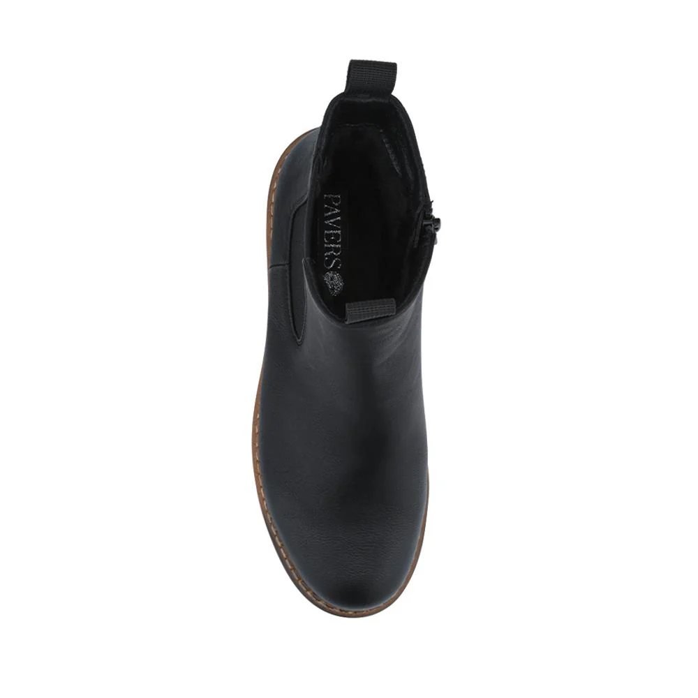 Wide Fit Slip On Boots With Side Zip - WK42004 / 328 123 - Black - Image 4