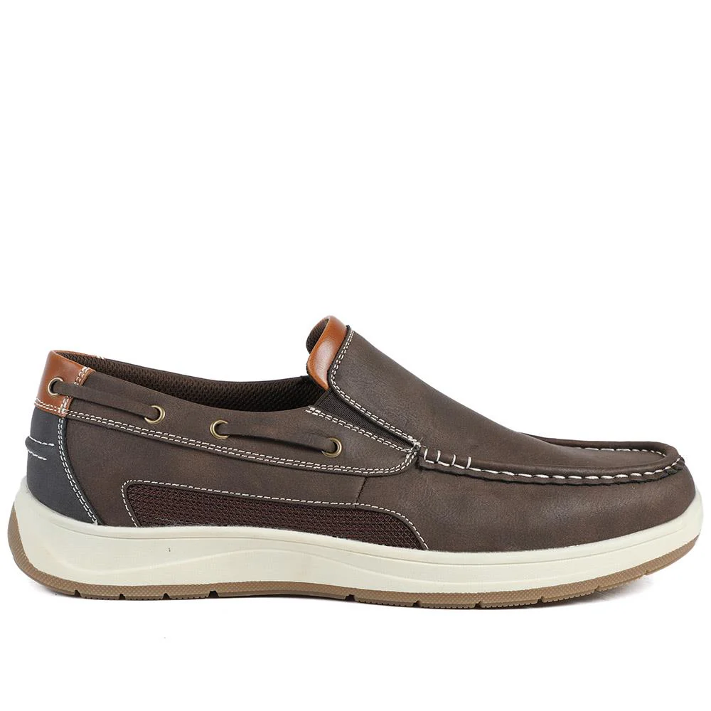Wide Fit Slip On Casual Shoes - CHANG43001 / 328 833 - Brown - Image 2