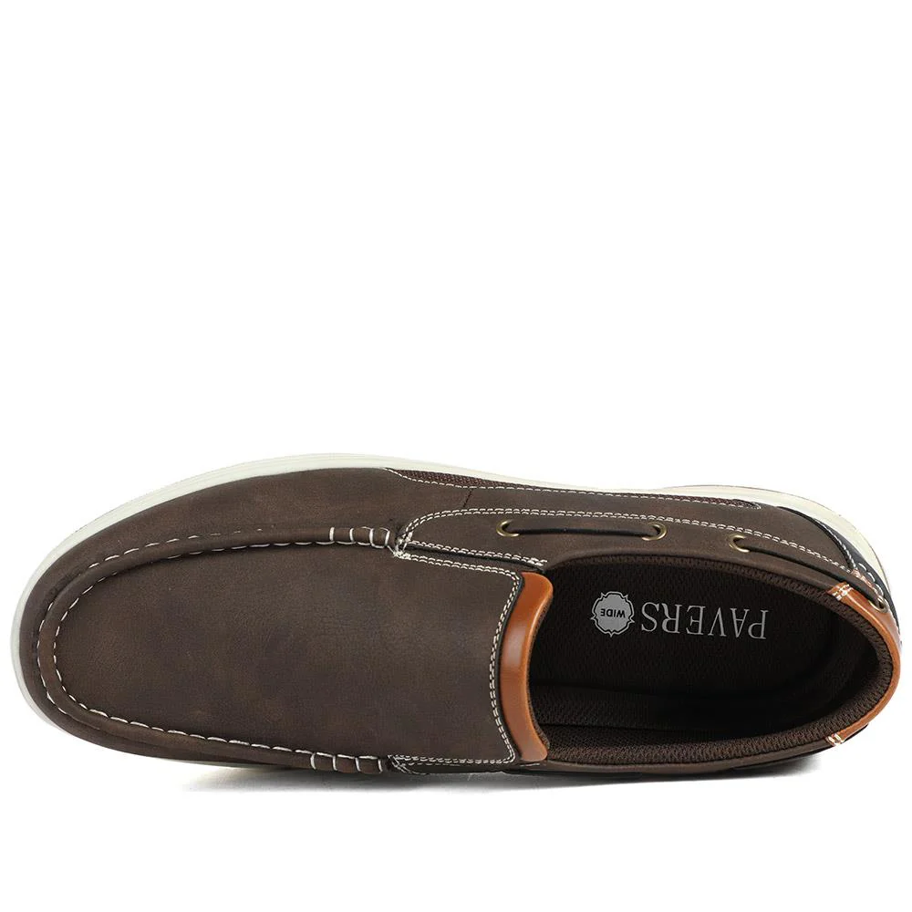 Wide Fit Slip On Casual Shoes - CHANG43001 / 328 833 - Brown - Image 4