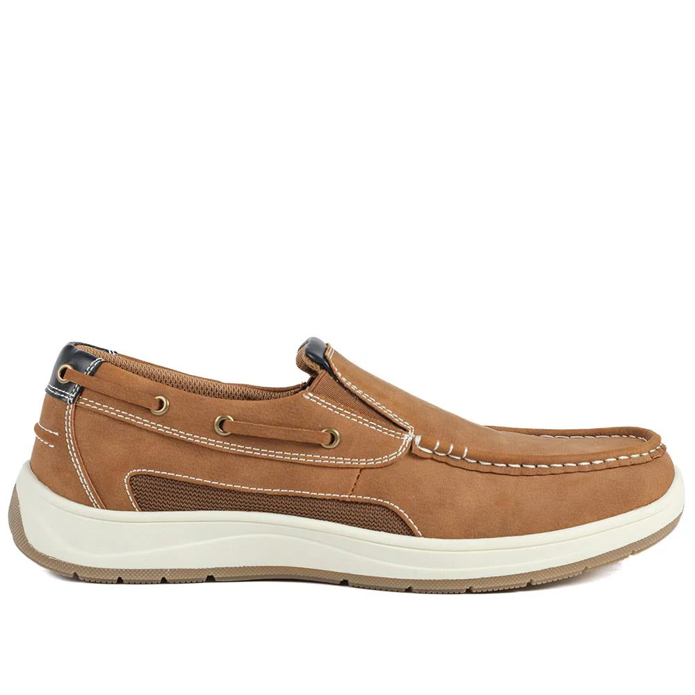 Wide Fit Slip On Casual Shoes - CHANG43001 / 328 833 - Tan - Image 2