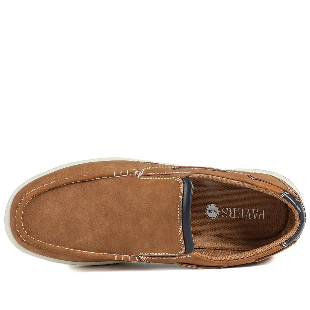 Wide Fit Slip On Casual Shoes - CHANG43001 / 328 833 - Tan - Image 4
