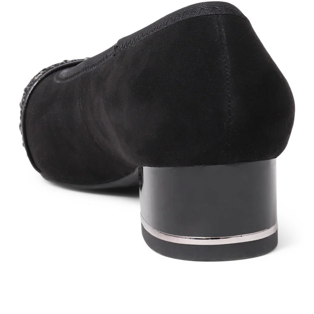 Wide Fit Slip On Court Shoes - PLAN39013 / 325 529 - Black - Image 3