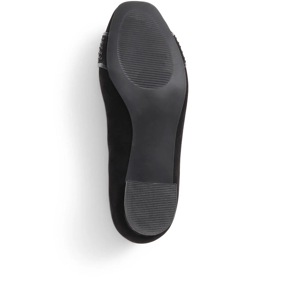 Wide Fit Slip On Court Shoes - PLAN39013 / 325 529 - Black - Image 4