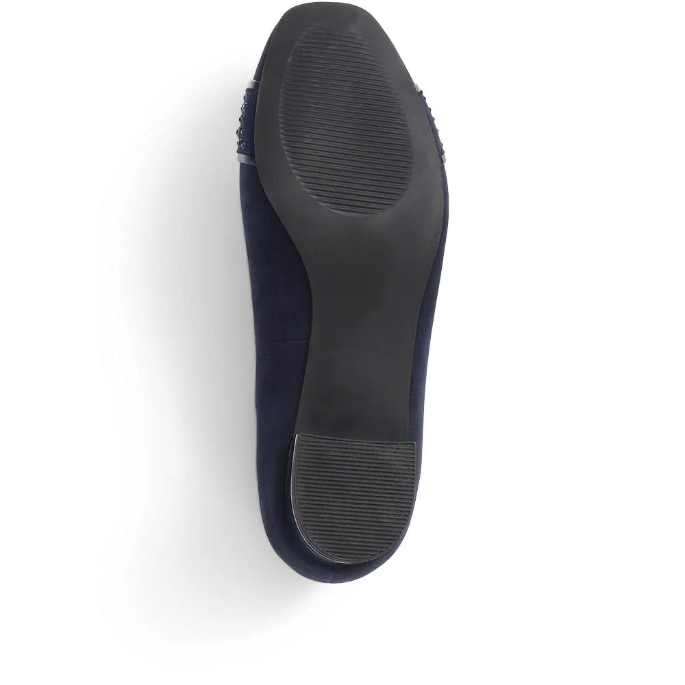 Wide Fit Slip On Court Shoes - PLAN39013 / 325 529 - Navy - Image 4