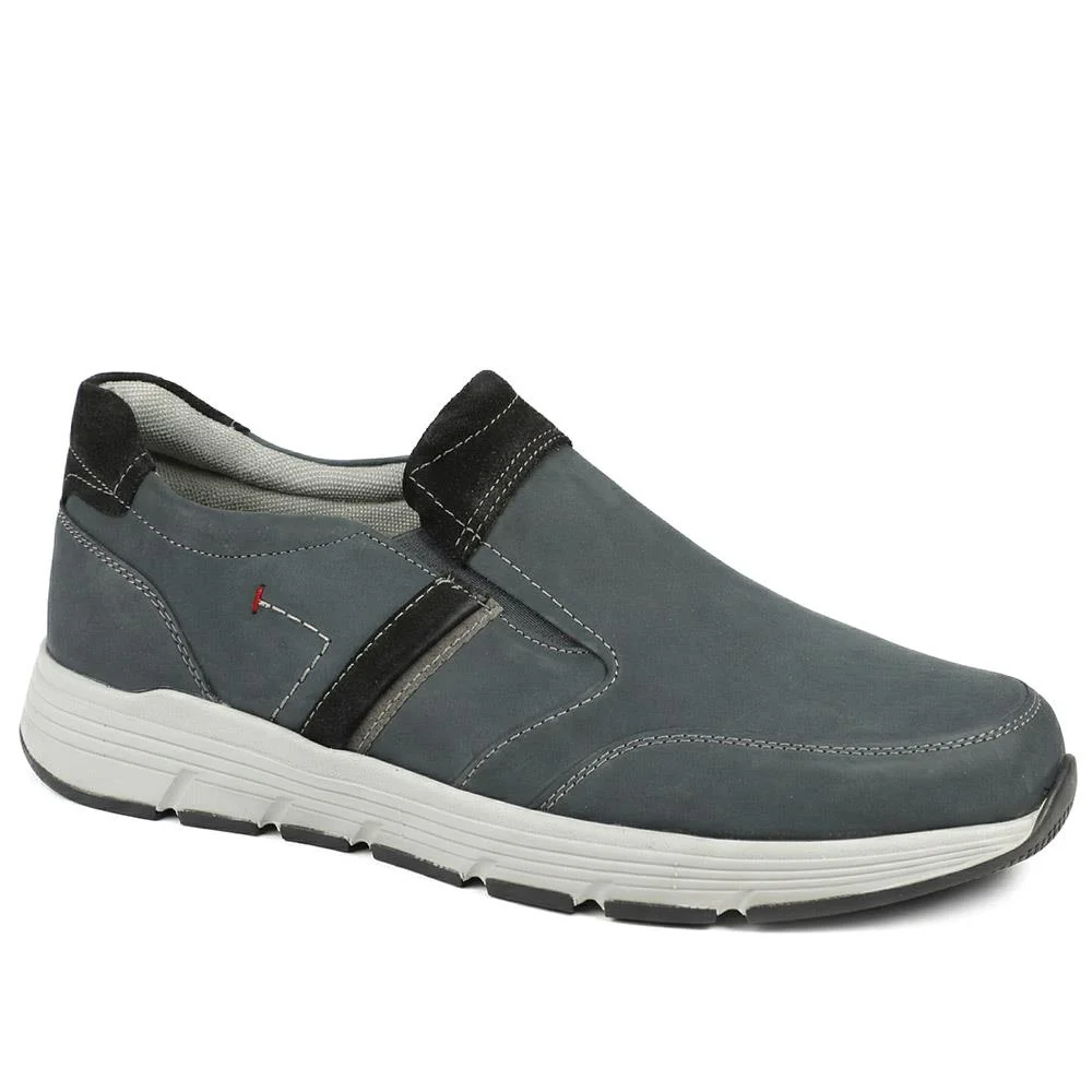 Wide-Fit Slip-On Leather Shoes - PARK41037 / 327 280 - Image 2